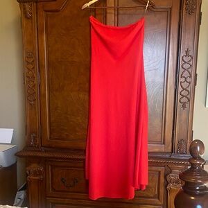See You Monday Strapless Vibrant Red Backless Dress Size XL (Junior)